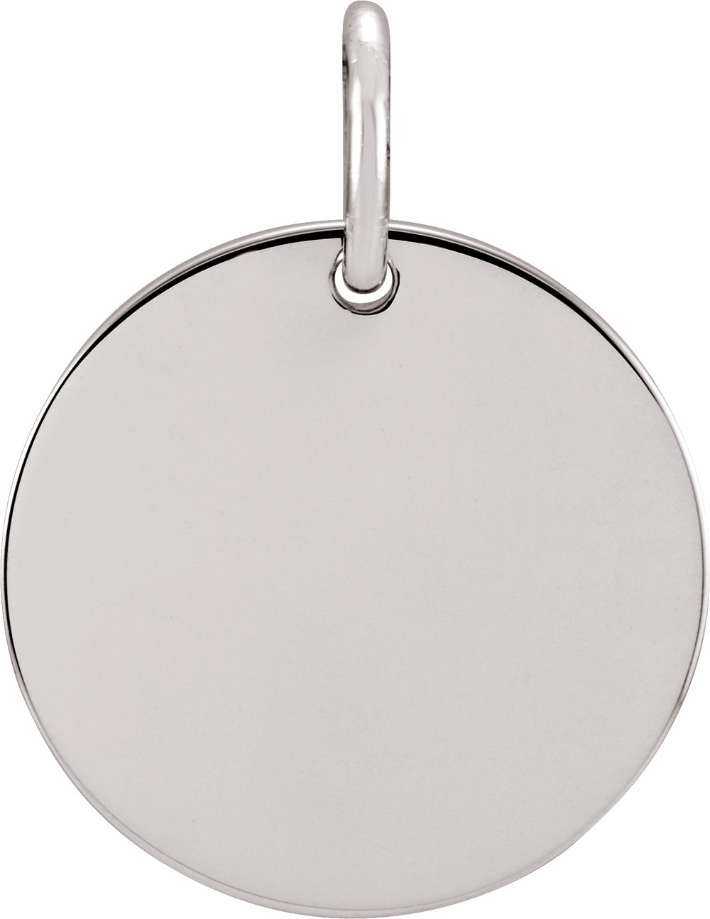Sterling Silver Engravable Circle Charm/Pendant
