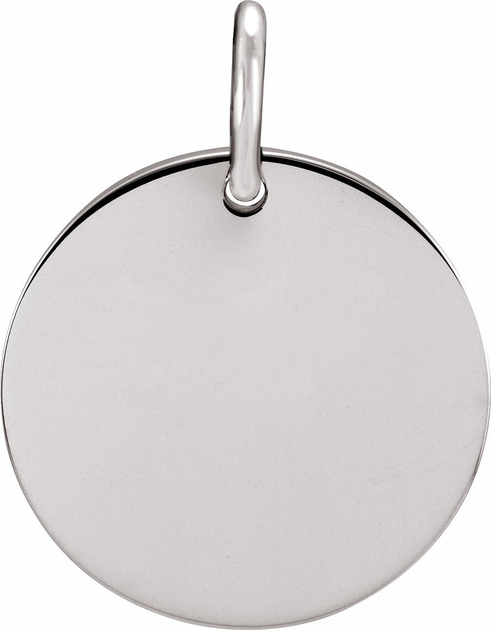 Sterling Silver Engravable Circle Charm/Pendant