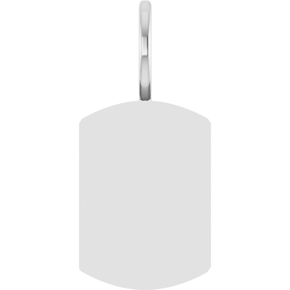 Sterling Silver Engravable Dog Tag Charm/Pendant