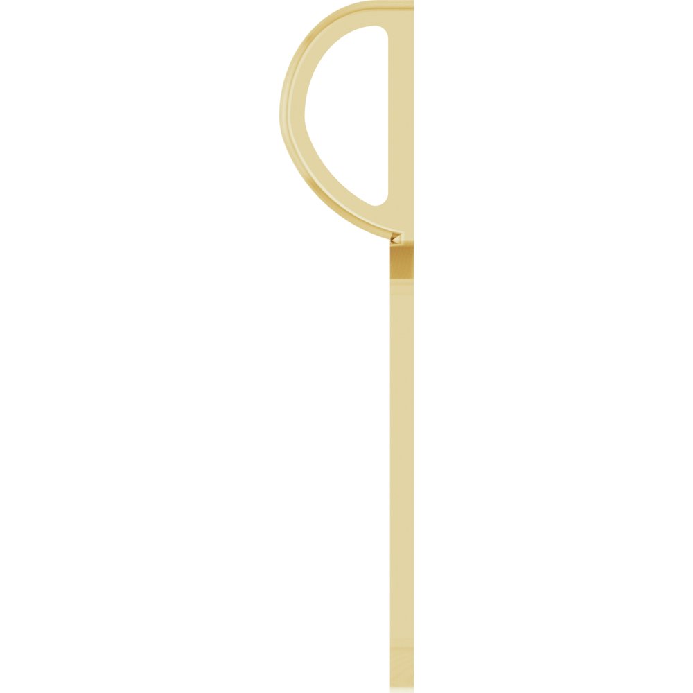 14K Yellow Gold Engravable Dog Tag Charm/Pendant