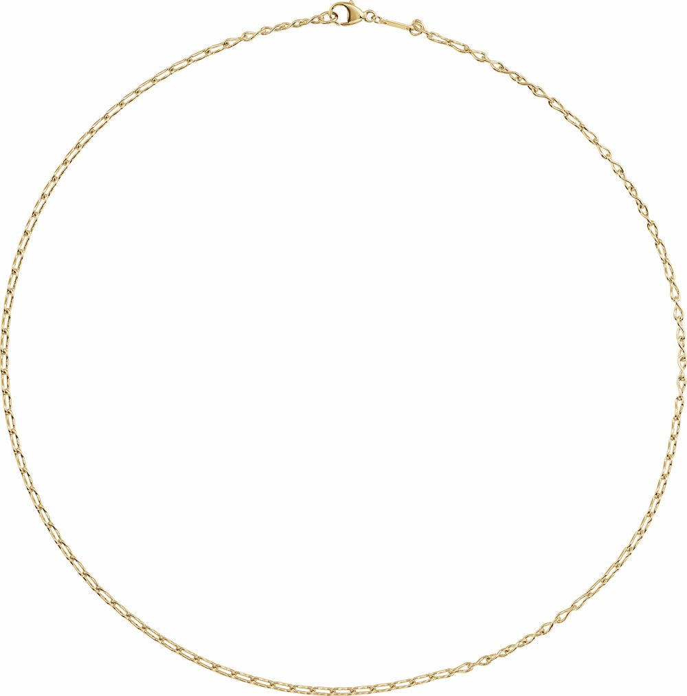 14K Yellow Gold 2 mm Figure 8 18" Chain