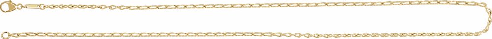 14K Yellow Gold 2 mm Figure 8 20" Chain
