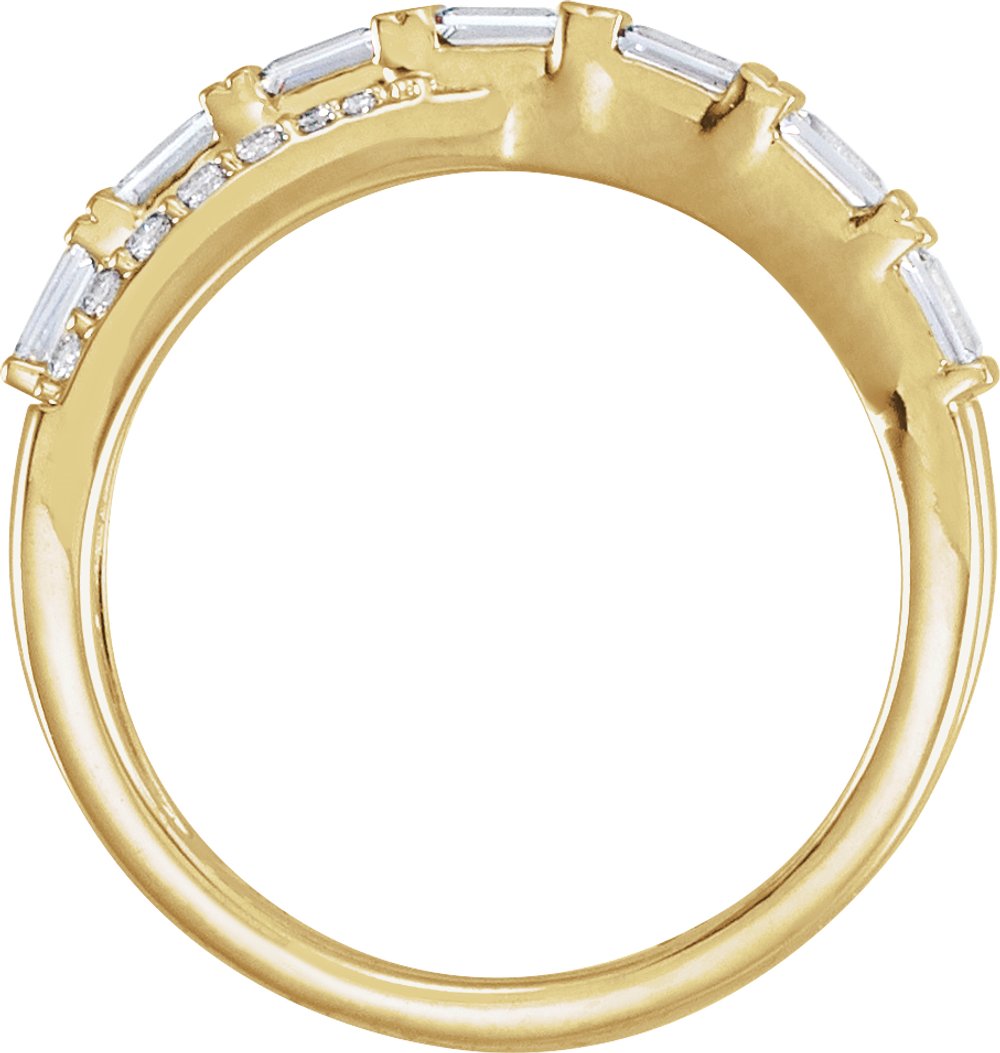 14K Yellow Gold 3/8 CTW Lab-Grown Diamond Ring