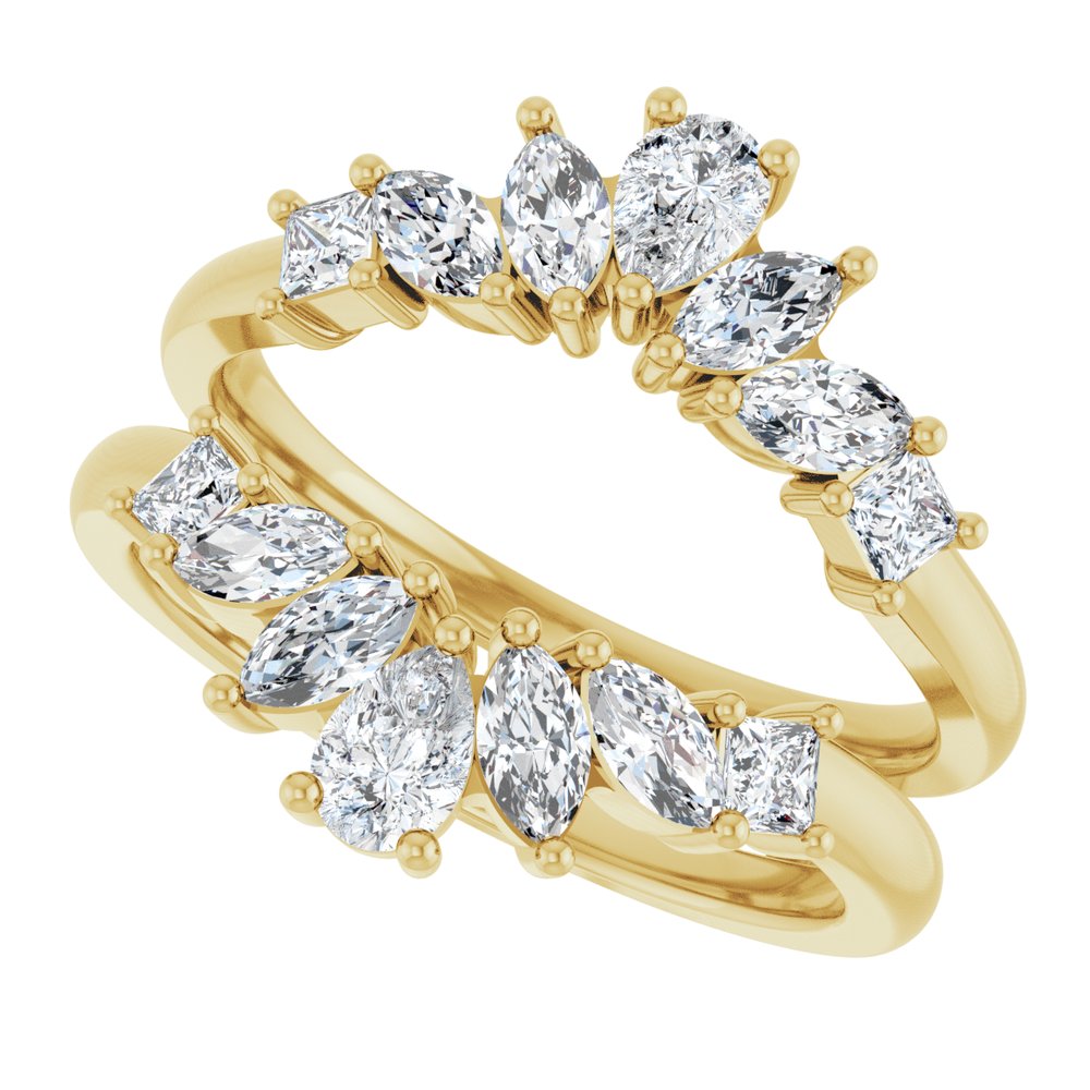 14K Yellow Gold 1 1/5 CTW Lab-Grown Diamond Ring Guard