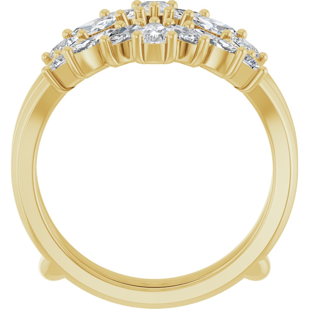 14K Yellow Gold 1 1/5 CTW Lab-Grown Diamond Ring Guard