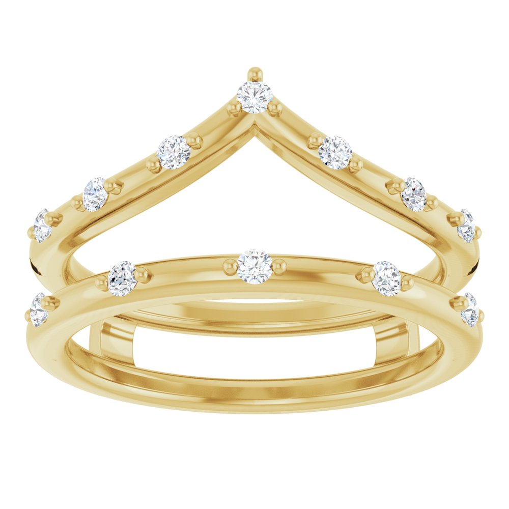 14K Yellow Gold 1/5 CTW Natural Diamond Ring Guard