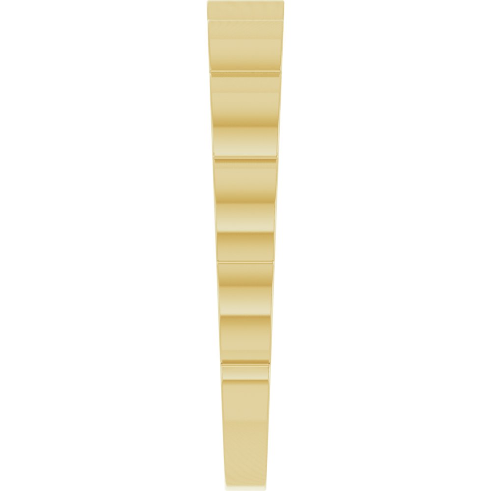 14K Yellow Gold 3 mm Grooved Tapered Band Size 7