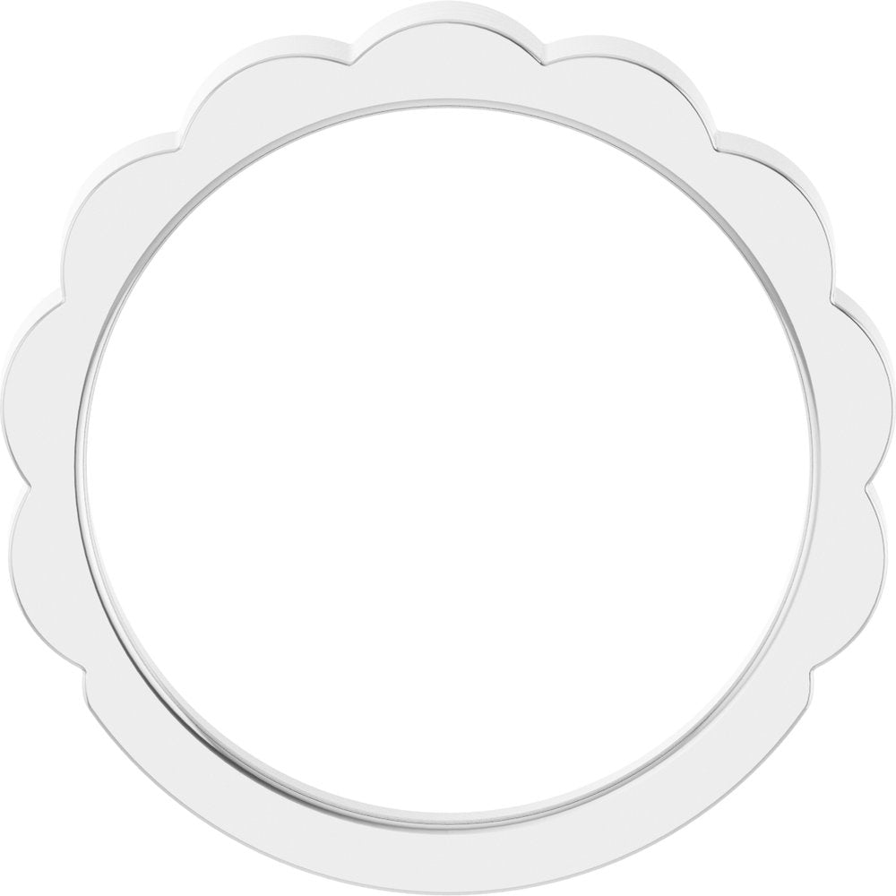 Sterling Silver 3 mm Grooved Tapered Band Size 7