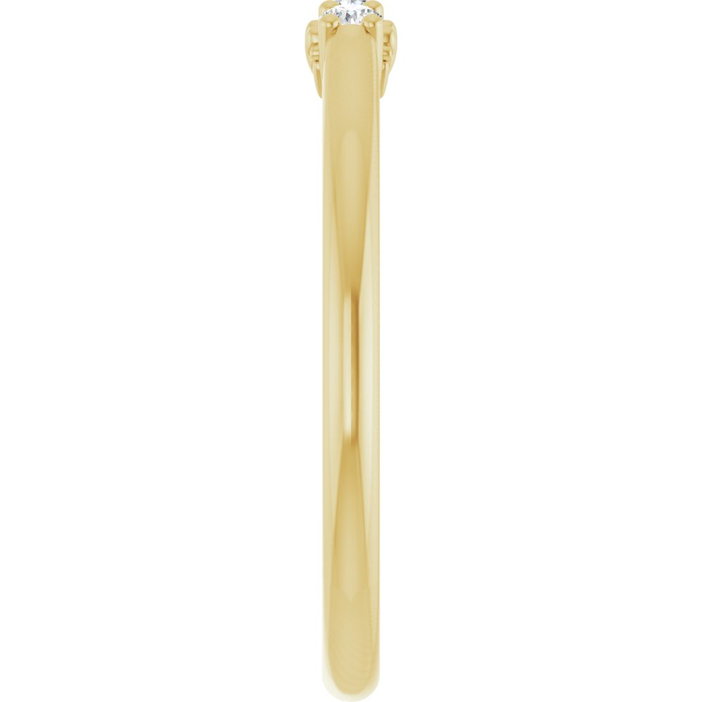 14K Yellow Gold .08 CTW Lab-Grown Diamond Three-Stone Anniversary Band