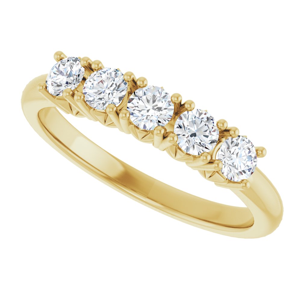 14K Yellow Gold 1/2 CTW Lab-Grown Diamond Anniversary Band