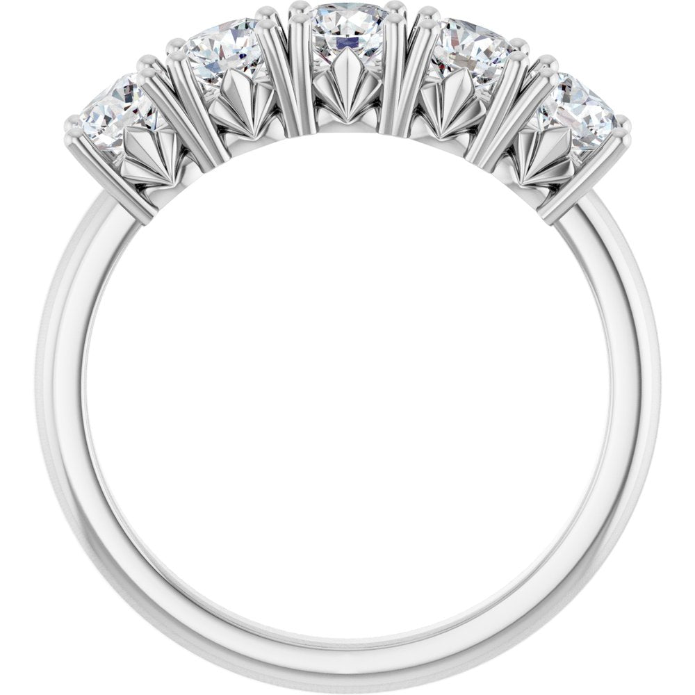 14K White Gold 1 1/5 CTW Lab-Grown Diamond Anniversary Band