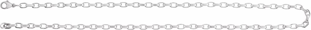 Sterling Silver 4.08 mm Rolo 20" Chain