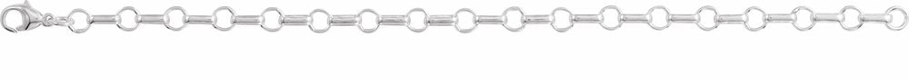 Sterling Silver 5.3 mm Paperclip-Style 7" Chain