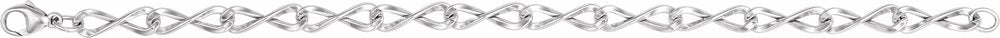 Sterling Silver 5.46 mm Figure Eight 7" Chain