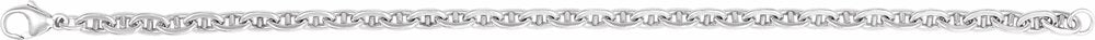 Sterling Silver 4.5 mm Curbed Anchor 7" Chain