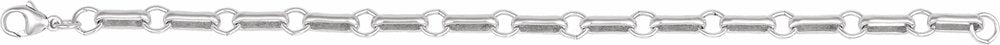 Sterling Silver 6 mm Paperclip-Style 7" Chain
