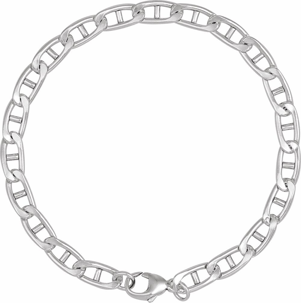 Sterling Silver 5.15 mm Anchor 7" Chain