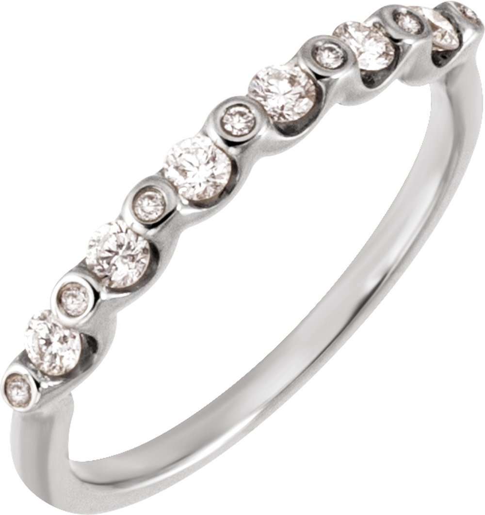 14K White Gold 1/3 CTW Lab-Grown Diamond Anniversary Band