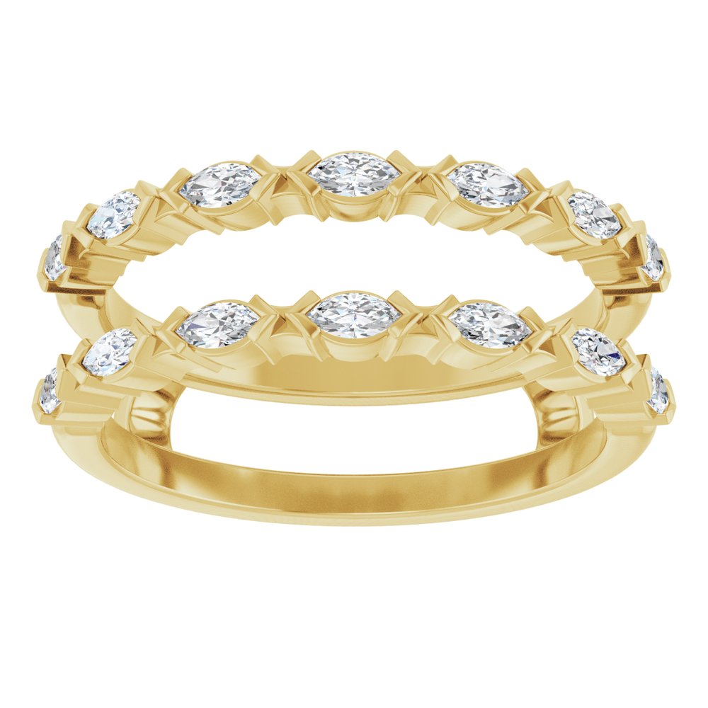14K Yellow Gold 1/2 CTW Natural Diamond Ring Guard