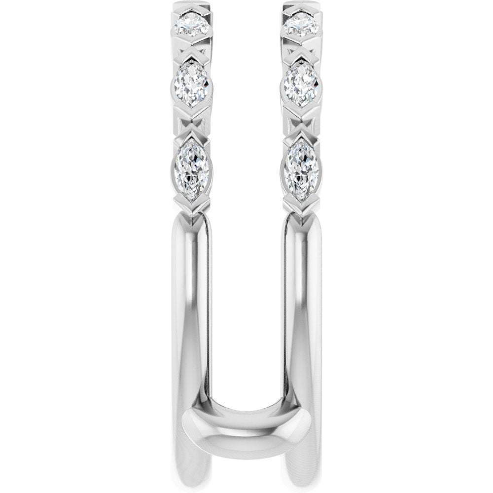 14K White Gold 3/8 CTW Lab-Grown Diamond Ring Guard