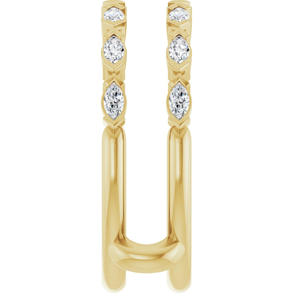 14K Yellow Gold 3/8 CTW Lab-Grown Diamond Ring Guard