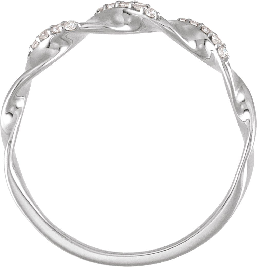14K White Gold .08 CTW Natural Diamond Anniversary Band
