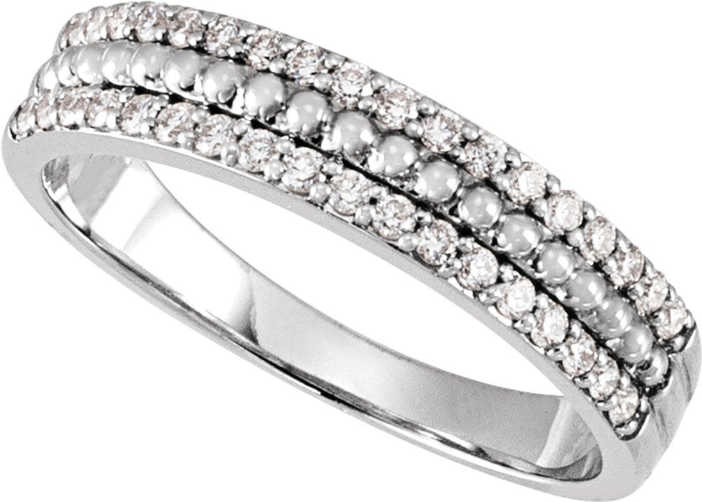 14K White Gold 1/3 CTW Natural Diamond Anniversary Band