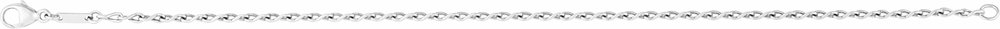 Sterling Silver 2 mm Figure 8 7" Chain