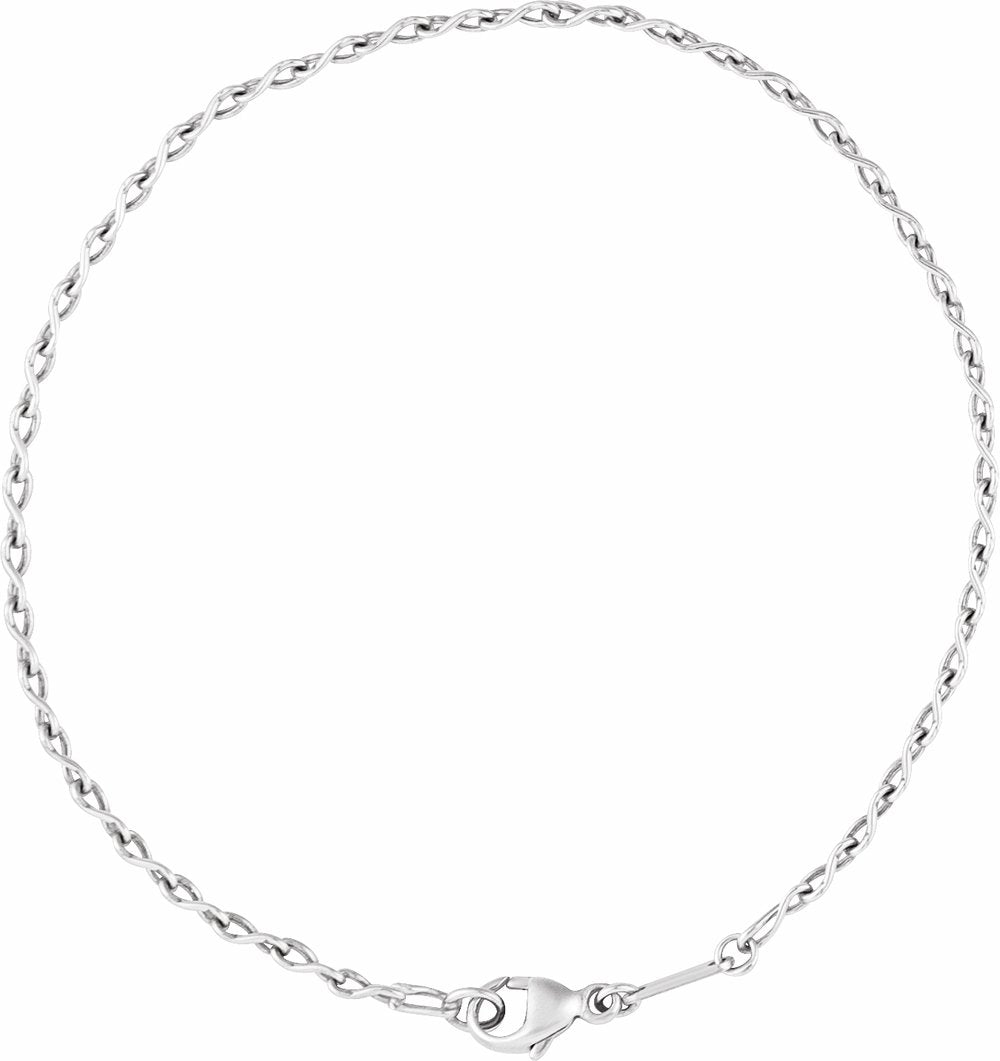 Sterling Silver 2 mm Figure 8 7" Chain