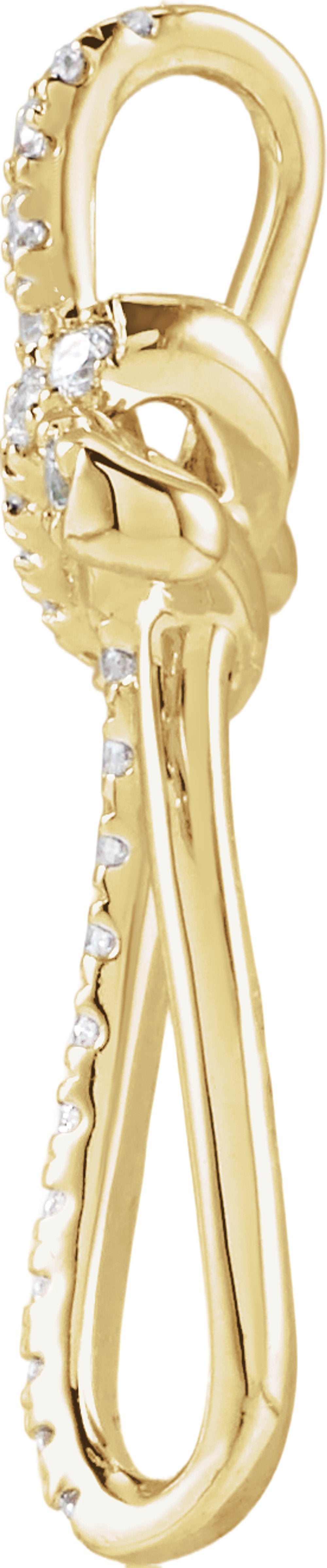 14K Yellow Gold 1/5 CTW Lab-Grown Diamond Cross Pendant