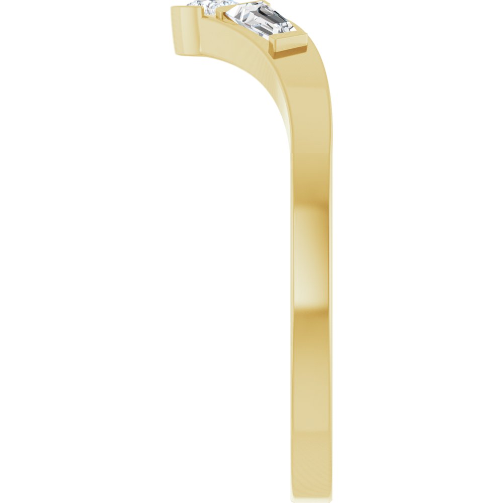 14K Yellow Gold 1/6 CTW Lab-Grown Diamond Contour Band