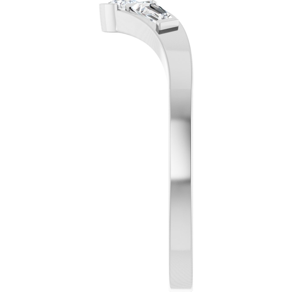 14K White Gold 1/6 CTW Lab-Grown Diamond Contour Band