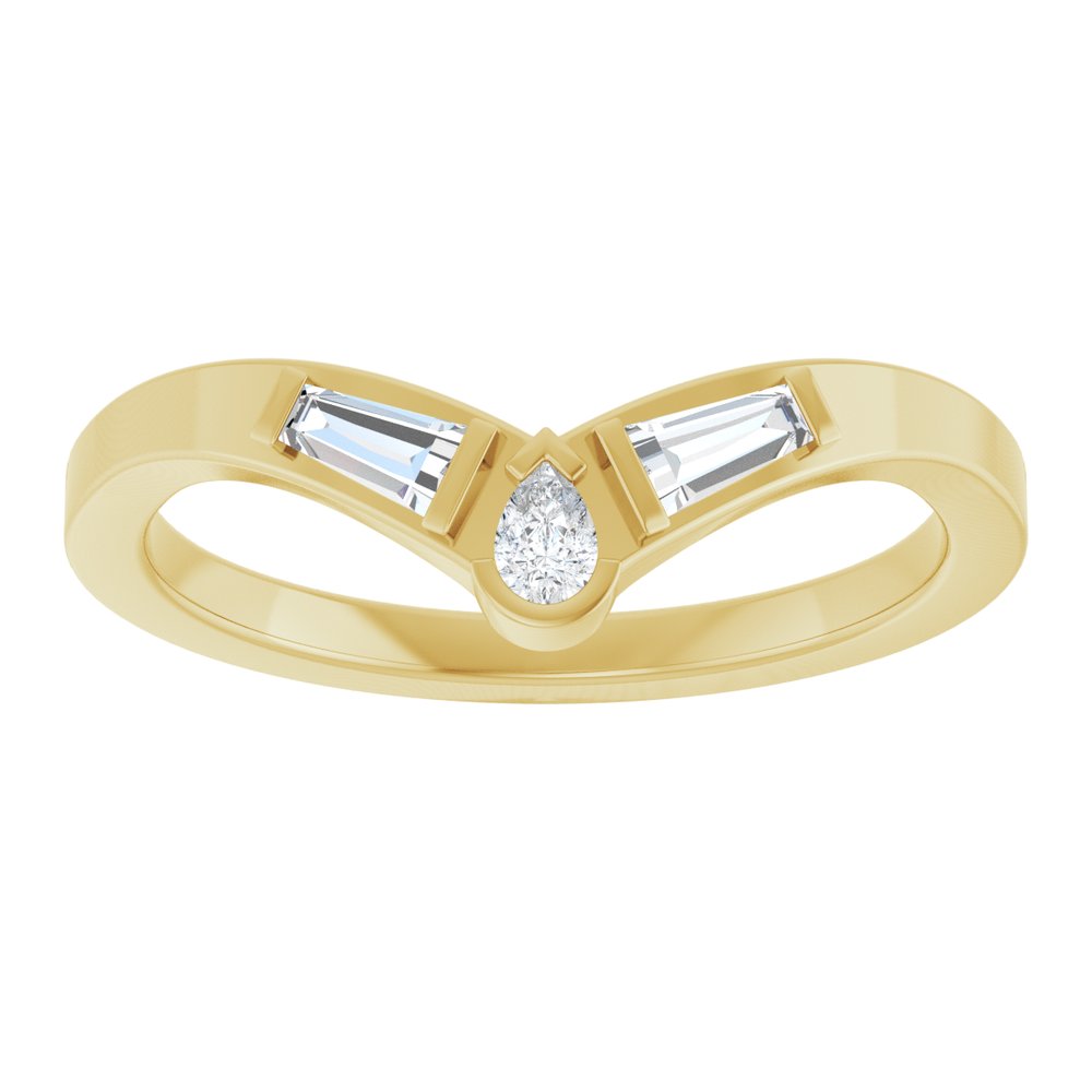 14K Yellow Gold 1/6 CTW Lab-Grown Diamond Contour Band