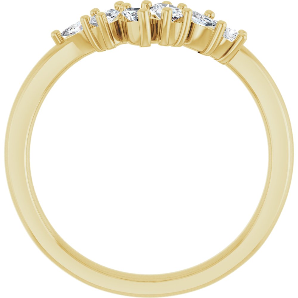 14K Yellow Gold 1/3 CTW Lab-Grown Diamond Contour Band