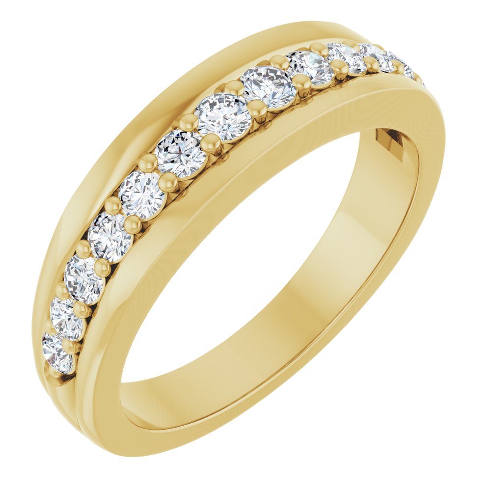 14K Yellow Gold 1/2 CTW Lab-Grown Diamond Anniversary Band