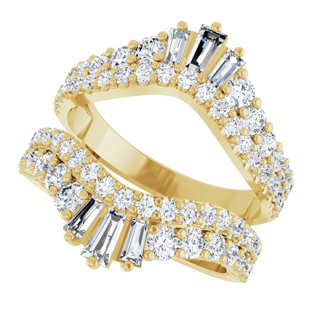 14K Yellow Gold 2 CTW Lab-Grown Diamond Ring Guard