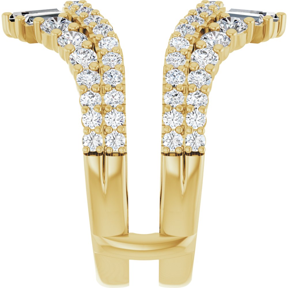 14K Yellow Gold 2 CTW Lab-Grown Diamond Ring Guard
