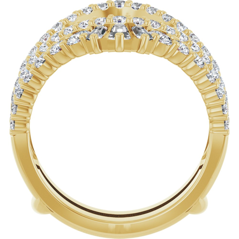 14K Yellow Gold 2 CTW Lab-Grown Diamond Ring Guard