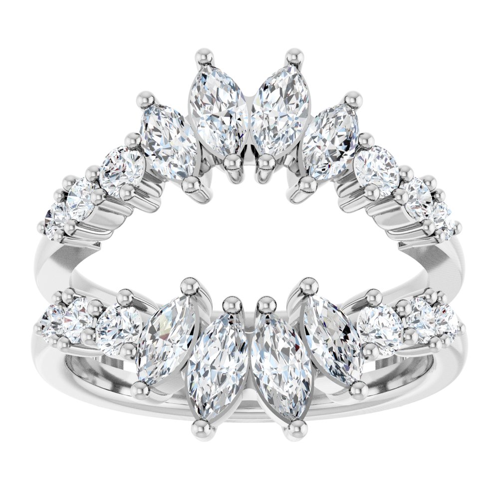 14K White Gold 1 1/2 CTW Lab-Grown Diamond Ring Guard