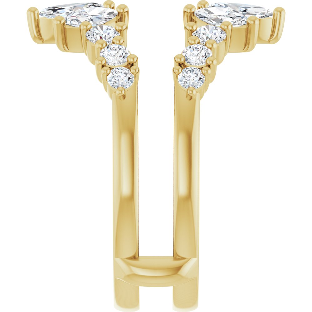 14K Yellow Gold 1 1/2 CTW Lab-Grown Diamond Ring Guard