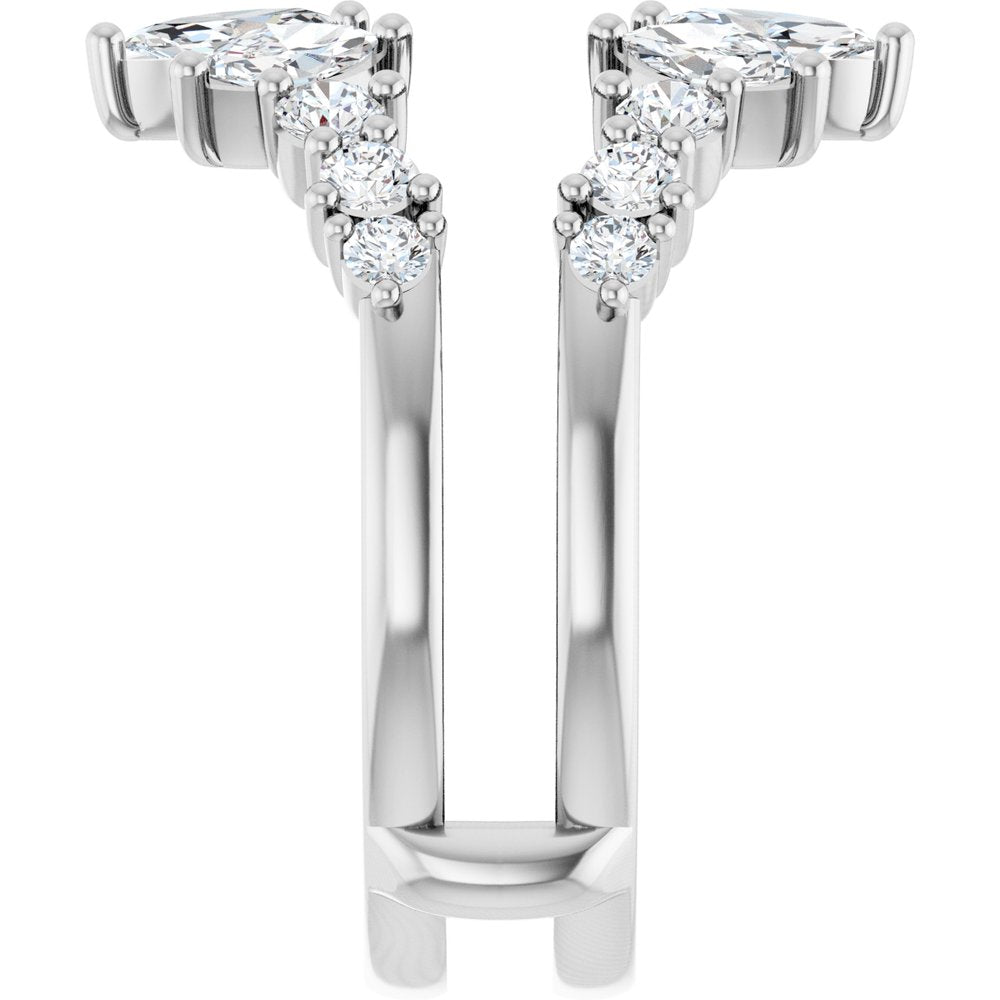 14K White Gold 1 1/2 CTW Lab-Grown Diamond Ring Guard