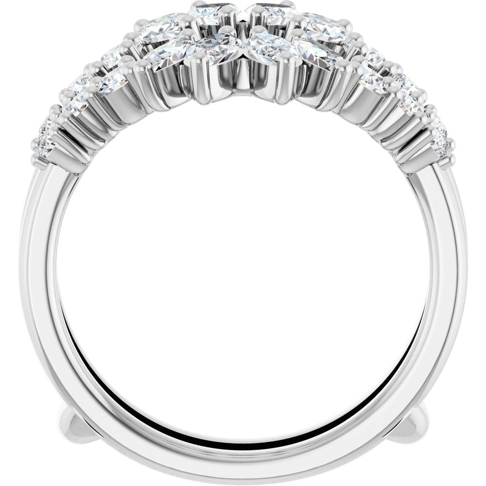 14K White Gold 1 1/2 CTW Lab-Grown Diamond Ring Guard