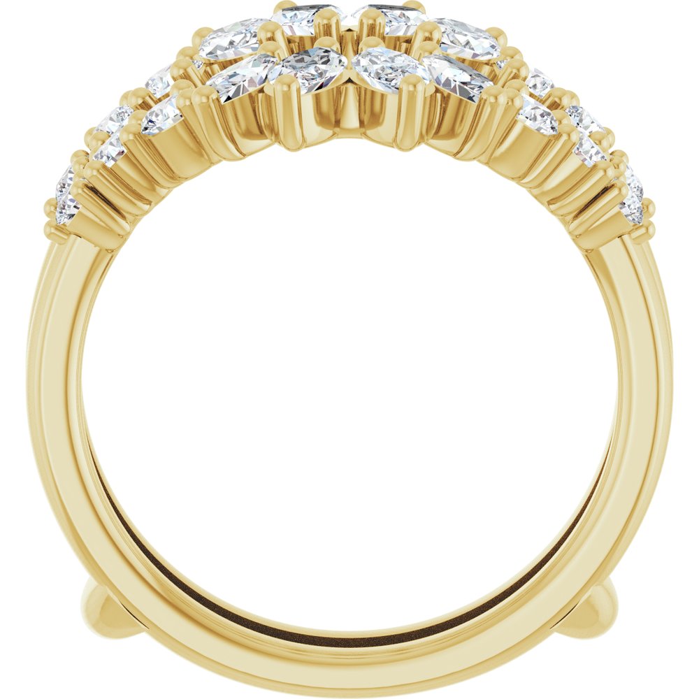 14K Yellow Gold 1 1/2 CTW Lab-Grown Diamond Ring Guard
