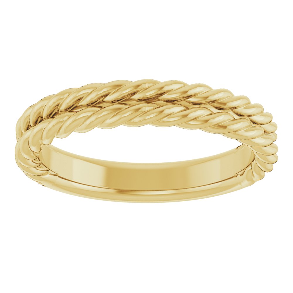 14K Yellow Gold 3.5 mm Double Rope Band