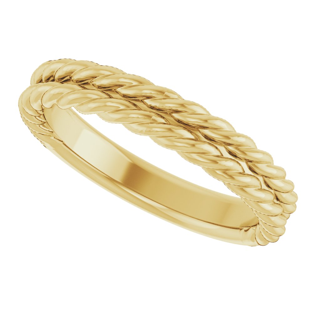 14K Yellow Gold 3.5 mm Double Rope Band