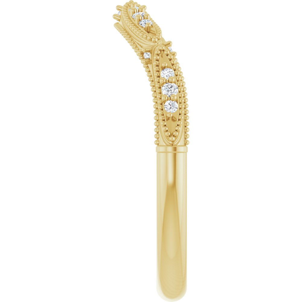 14K Yellow Gold .07 CTW Natural Diamond Contour Band