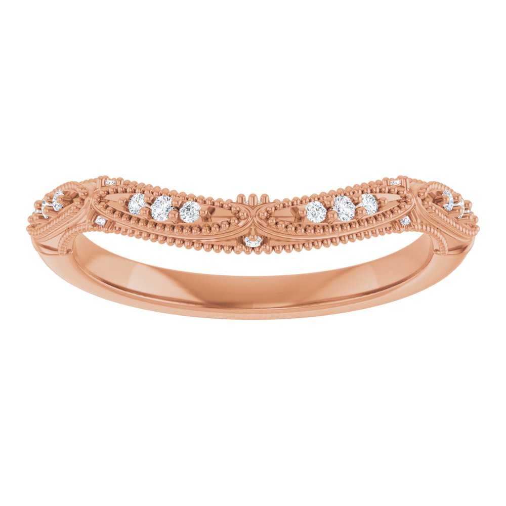 14K Rose Gold .07 CTW Natural Diamond Contour Band
