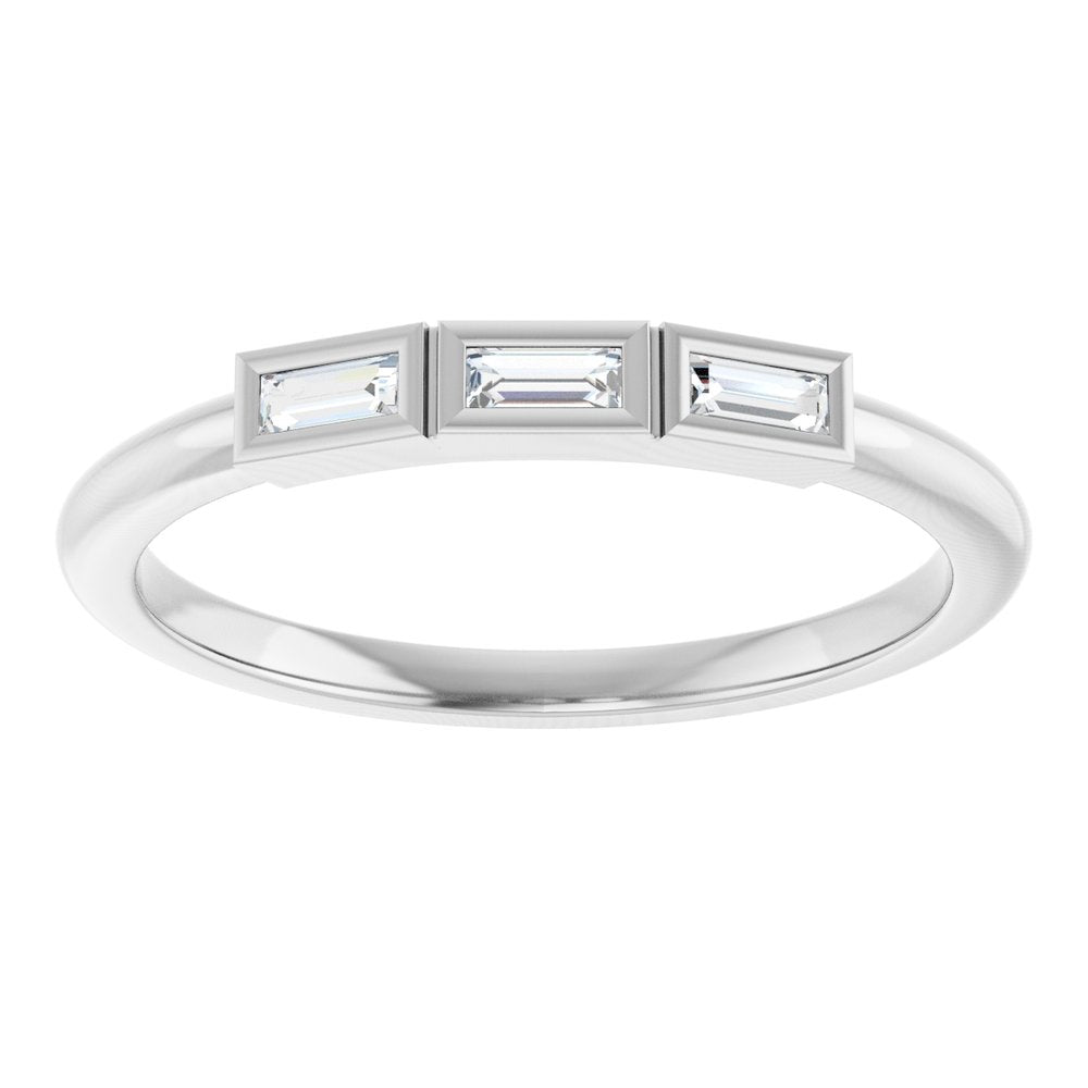 14K White Gold 1/10 CTW Natural Diamond Anniversary Band