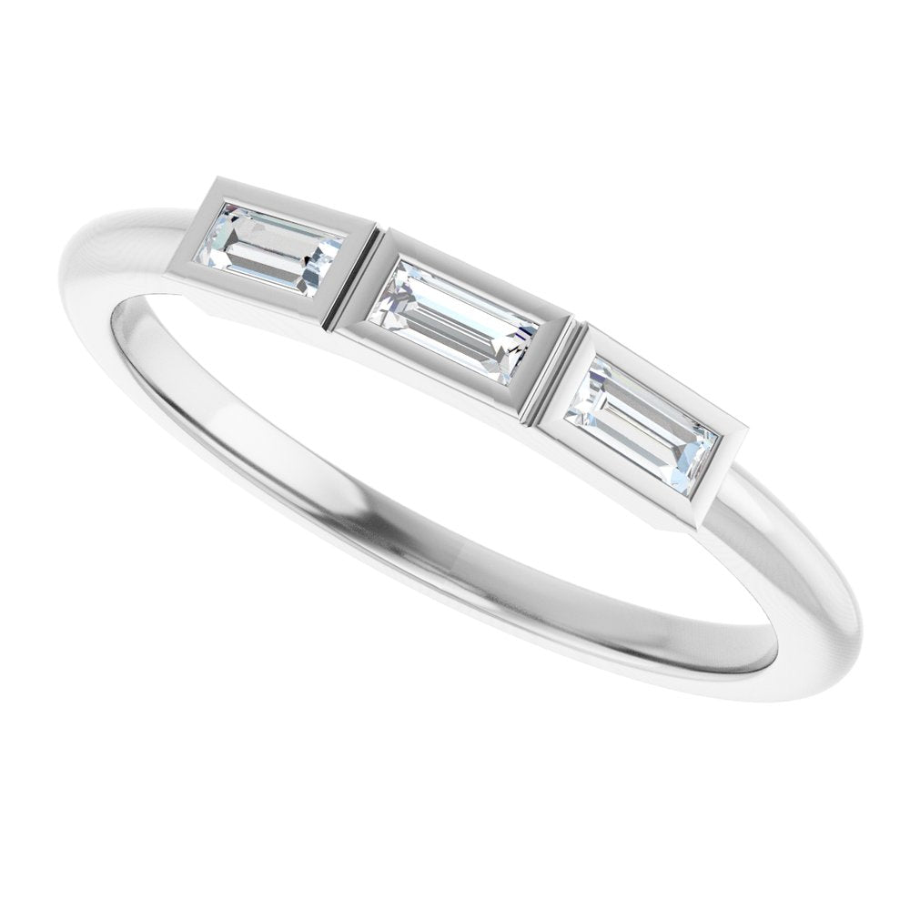 14K White Gold 1/6 CTW Natural Diamond Anniversary Band
