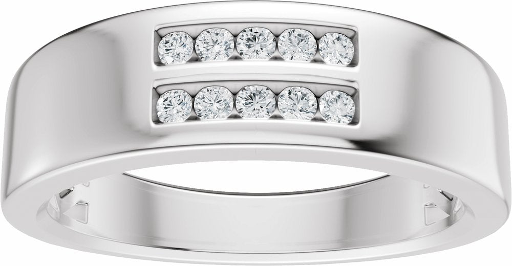 14K White Gold 1/6 CTW Lab-Grown Diamond Band
